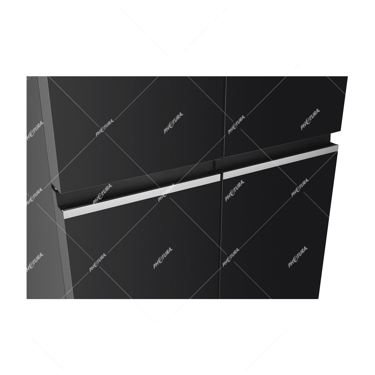 Sankey Refrigeradora Cross Door Inverter de 4 Puertas | Enfriamiento Supremo | Descongelación Automática | 18.43p3 | Negro