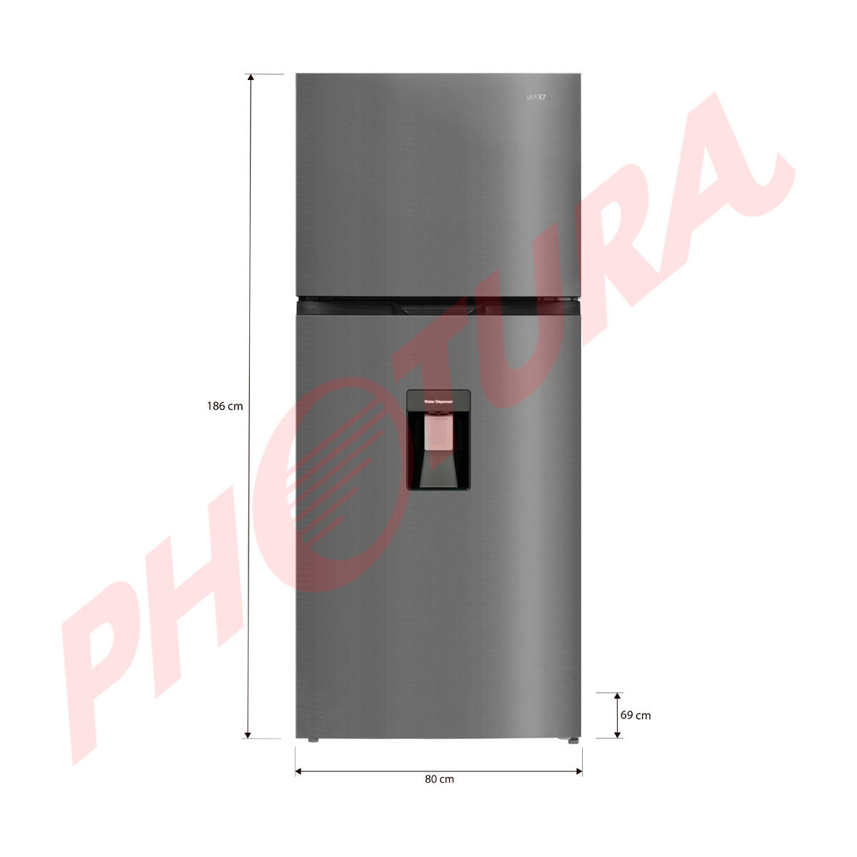 Sankey Refrigeradora Top Freezer Inverter | Enfriamiento Supremo | Descongelación Automática | Dispensador de Agua | 18.61p3