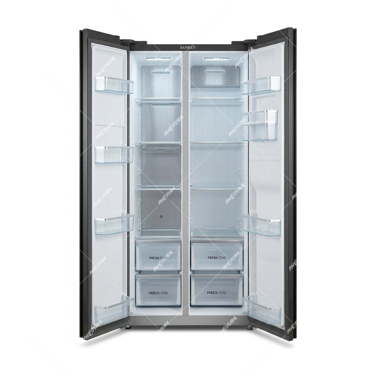 Sankey Refrigeradora Side by Side Inverter | Enfriamiento Supremo | Descongelación Automática | Dispensador de Agua | 21.68p3 | Mirror