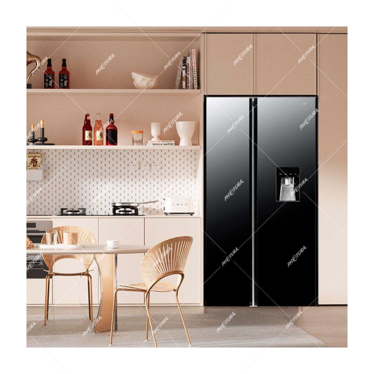 Sankey Refrigeradora Side by Side Inverter | Enfriamiento Supremo | Descongelación Automática | Dispensador de Agua | 21.68p3 | Mirror