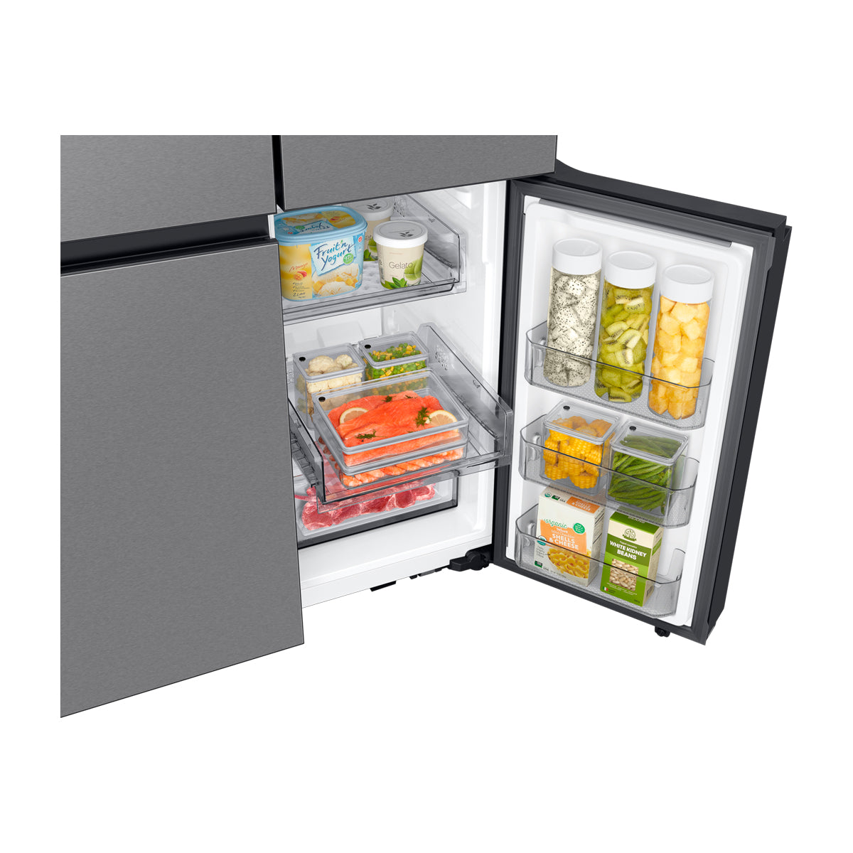 Samsung BESPOKE Refrigeradora Cross Door de 4 Puertas Inverter | Metal Cooling | Triple Cooling | Dual Ice Maker | Beverage Center | 22.81p3