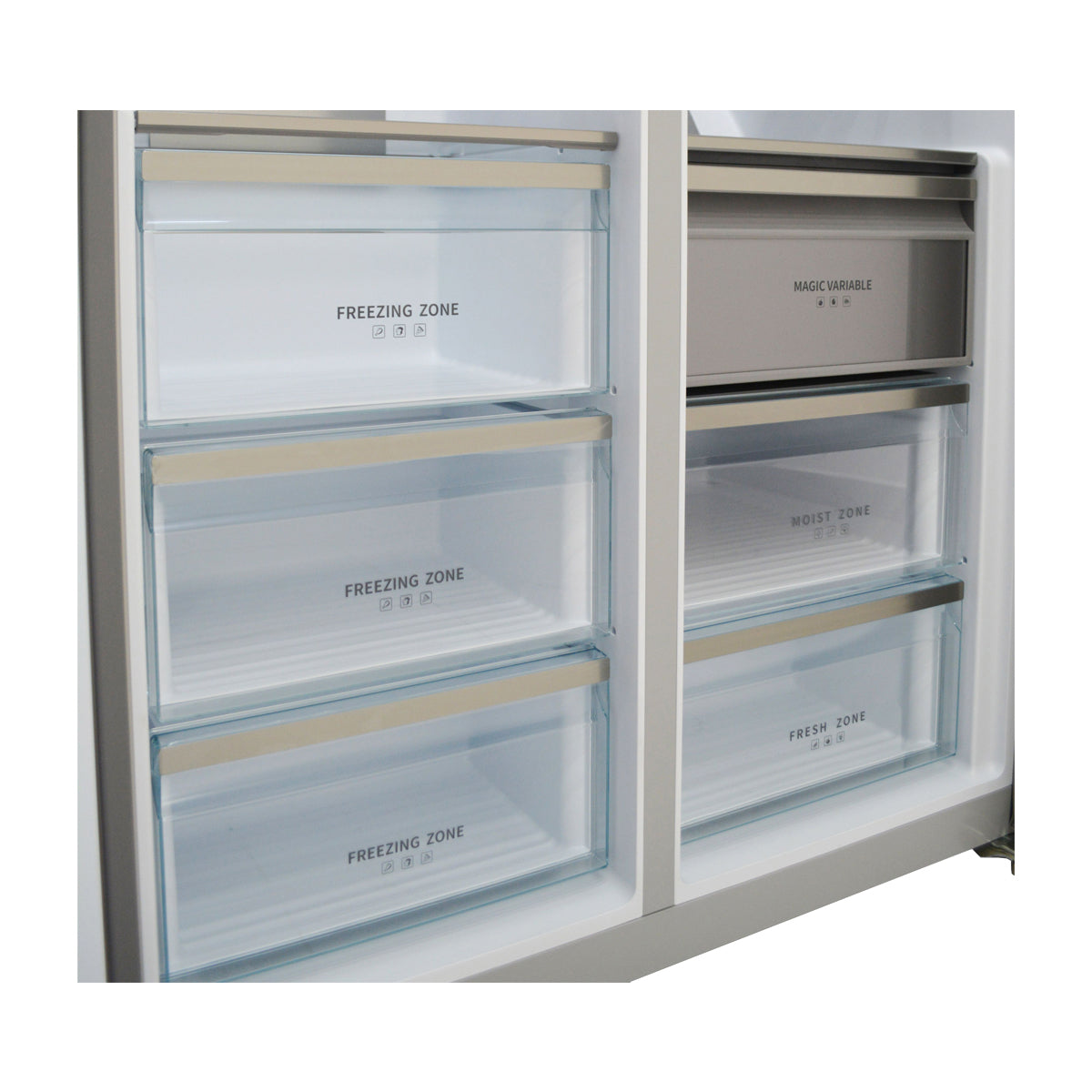 Sankey Refrigeradora Side by Side Inverter | Super Enfriamiento | Descongelación Automática | 21.97p3 | Negro