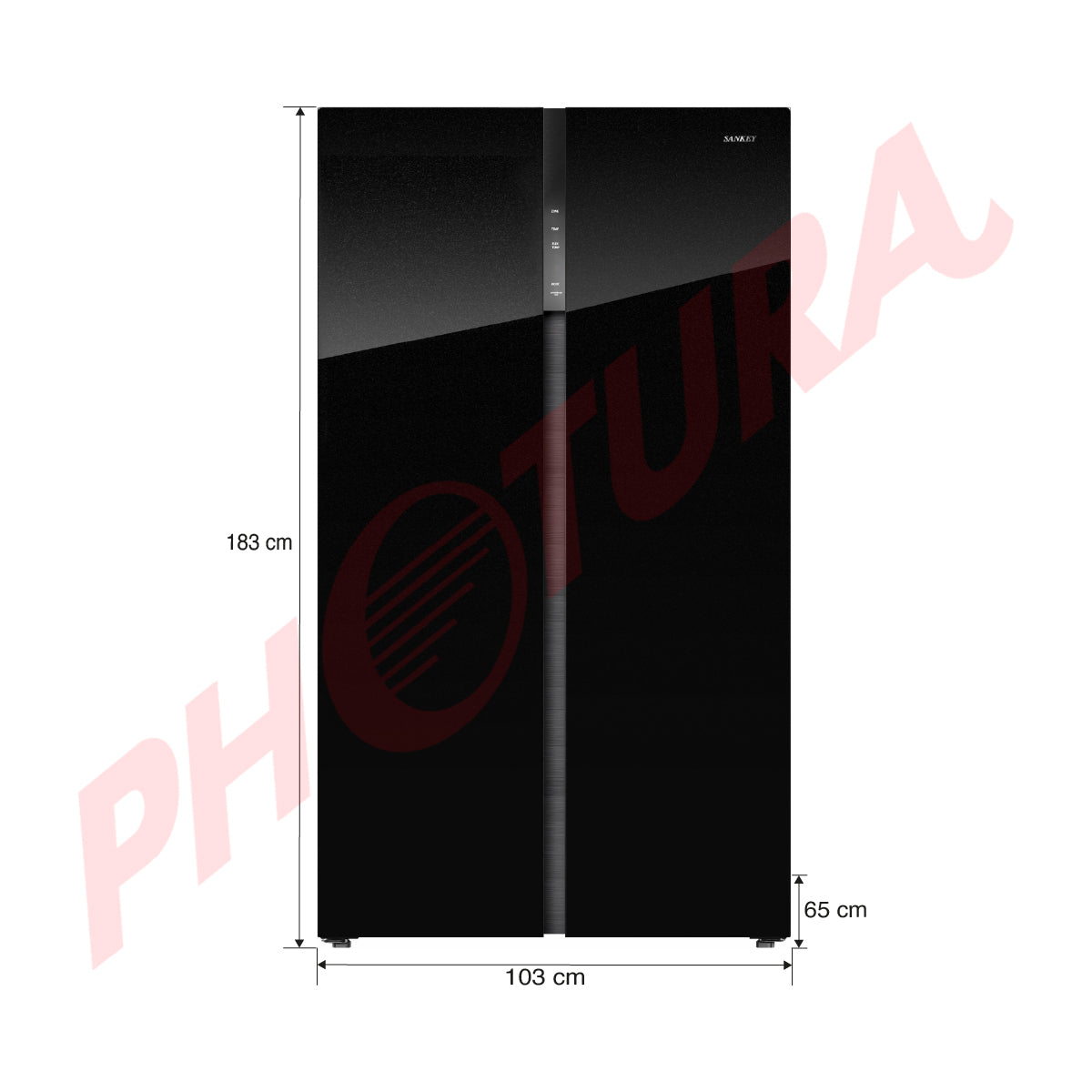 Sankey Refrigeradora Side by Side Inverter | Super Enfriamiento | Descongelación Automática | 21.97p3 | Negro