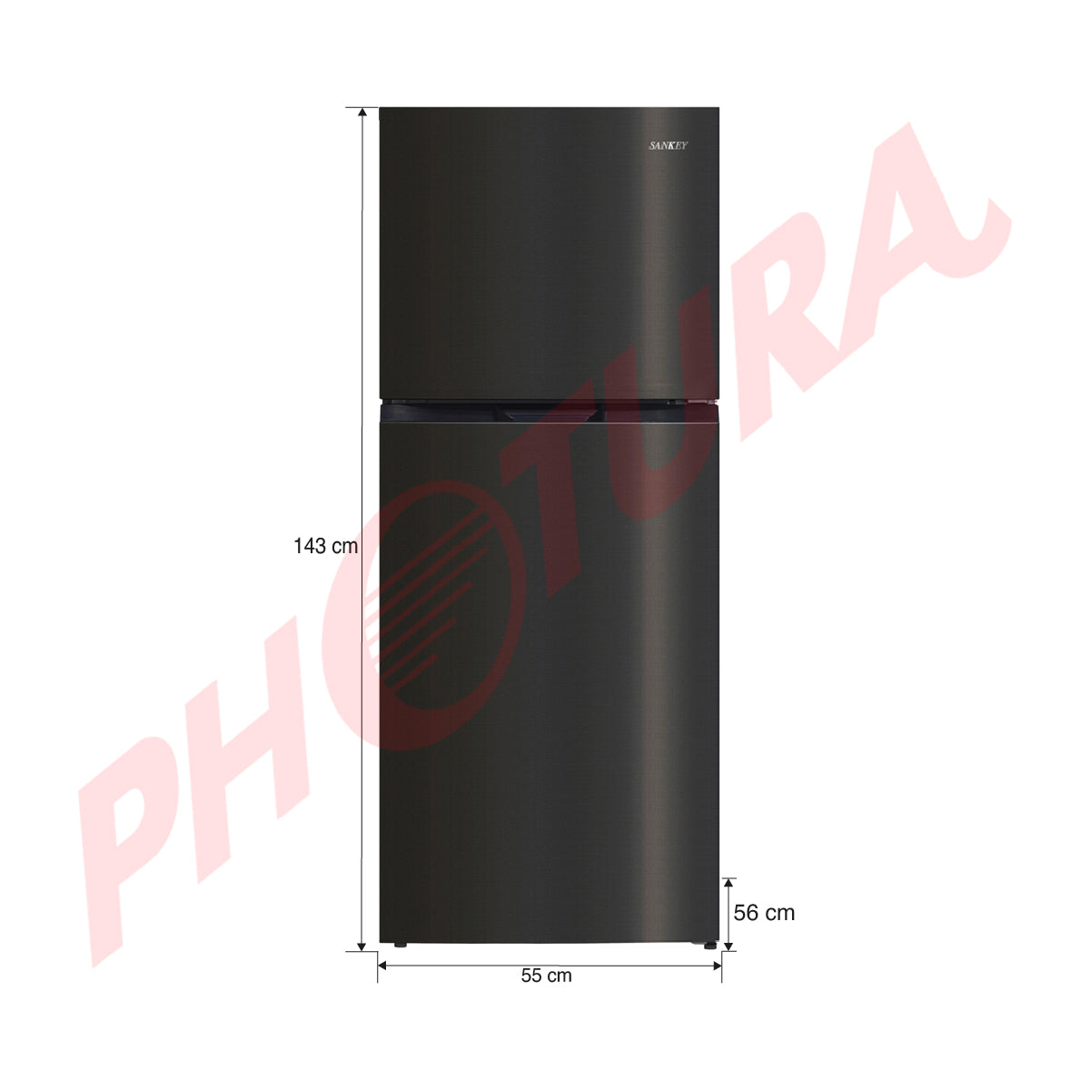 Sankey Refrigeradora Top Freezer | Enfriamiento Supremo | Descongelación Automática | 6.96p3 | Negro