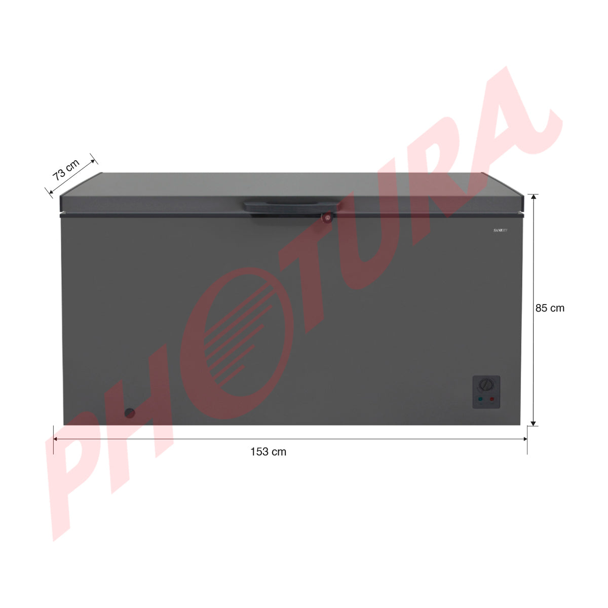 Sankey Congelador Horizontal Inverter de 15.89p3 | Gris