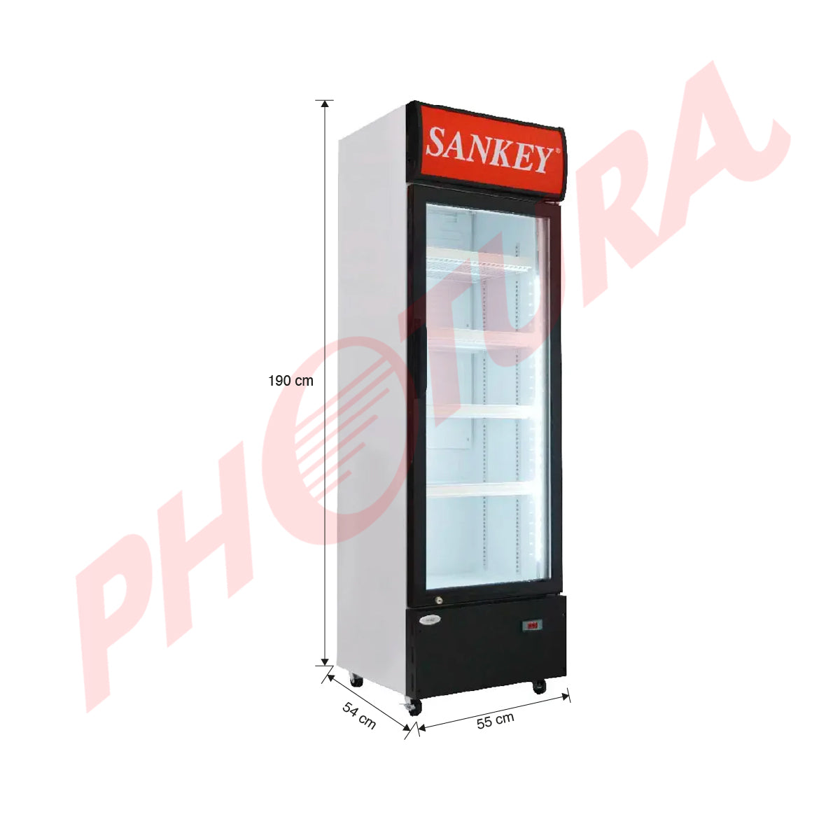 Sankey Vitrina Comercial de 1 Puerta | Cierre Automático | Seguridad con Llave | 8.41p3