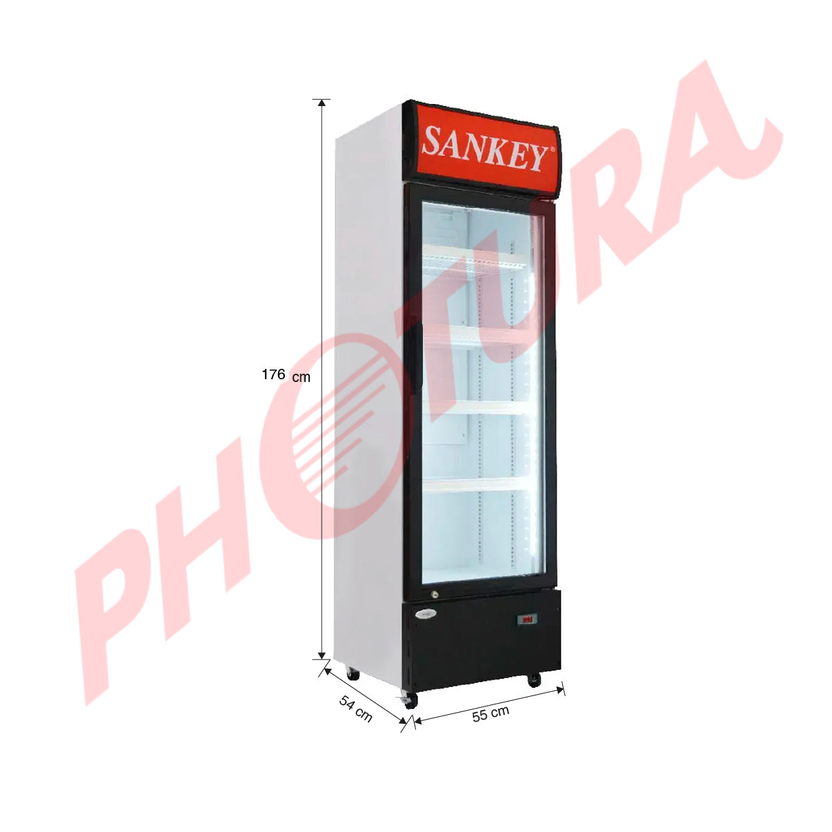 Sankey Vitrina Comercial de 1 Puerta | Cierre Automático | Seguridad con Llave | 8.41p3