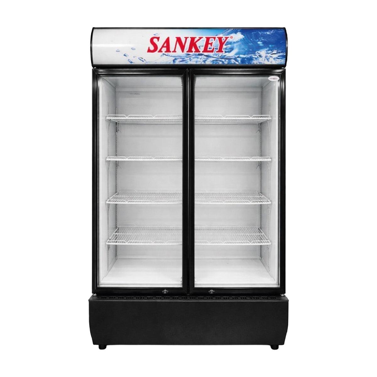 Sankey Vitrina Comercial de 2 Puertas | Cierre Automático | Seguridad con Llave | 25.77p3