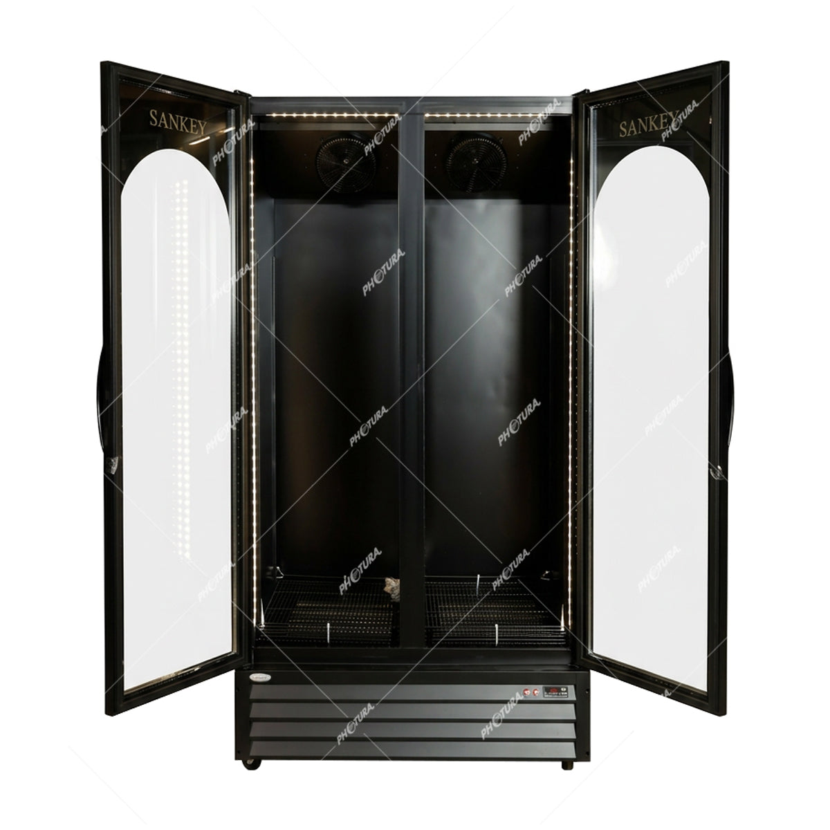 Sankey Vitrina Comercial de 2 Puertas | Cierre Automático | Seguridad con Llave | 25.78p3