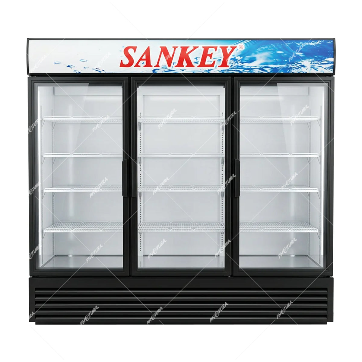 Sankey Vitrina Comercial de 3 Puertas | Cierre Automático | Seguridad con Llave | 58.83p3