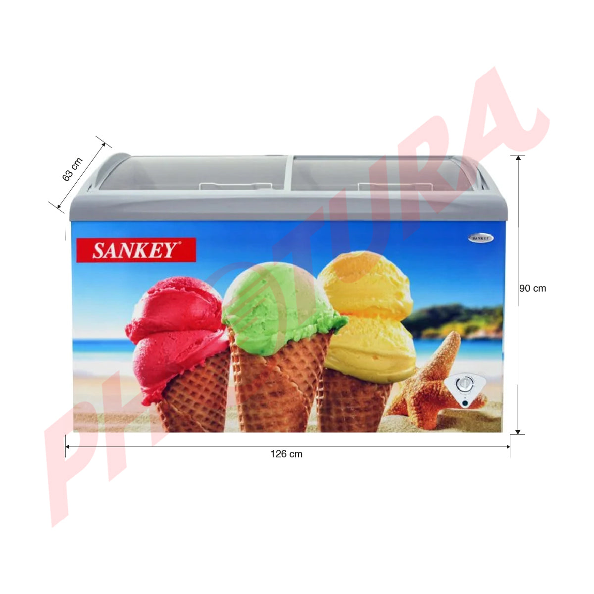 Sankey Congelador Comercial Horizontal de 8.97p3 | Azul