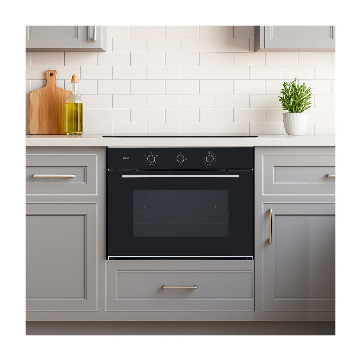 Drija Roma 76 Gas-A Horno Multifuncional Empotrable a Gas | Puerta de Triple Vidrio | 250°C