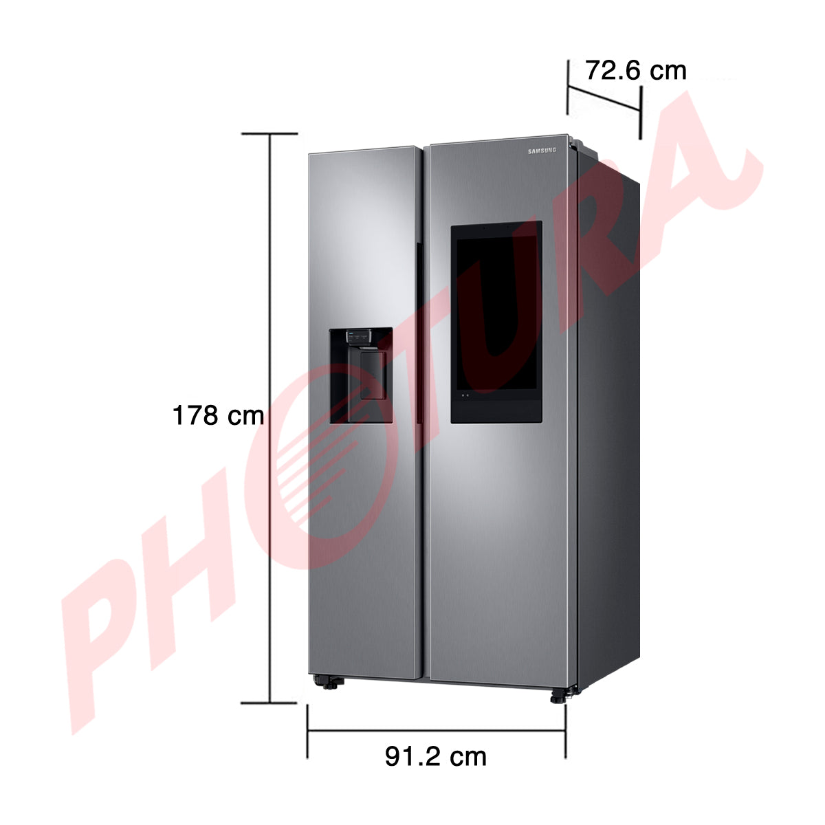 Samsung Refrigeradora Side By Side Digital Inverter | Family Hub | WiFi | Bluetooth | Dispensador de Agua y Hielo | 21.51p3