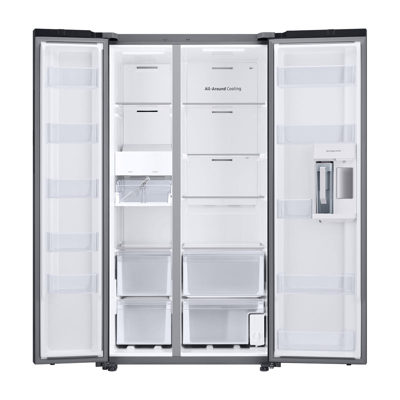 Samsung BESPOKE Refrigeradora Side By Side Digital Inverter | All Around Cooling | SpaceMax | AOD | Dual Ice Maker | Beverage Center | 28p3 | Clean Navy White