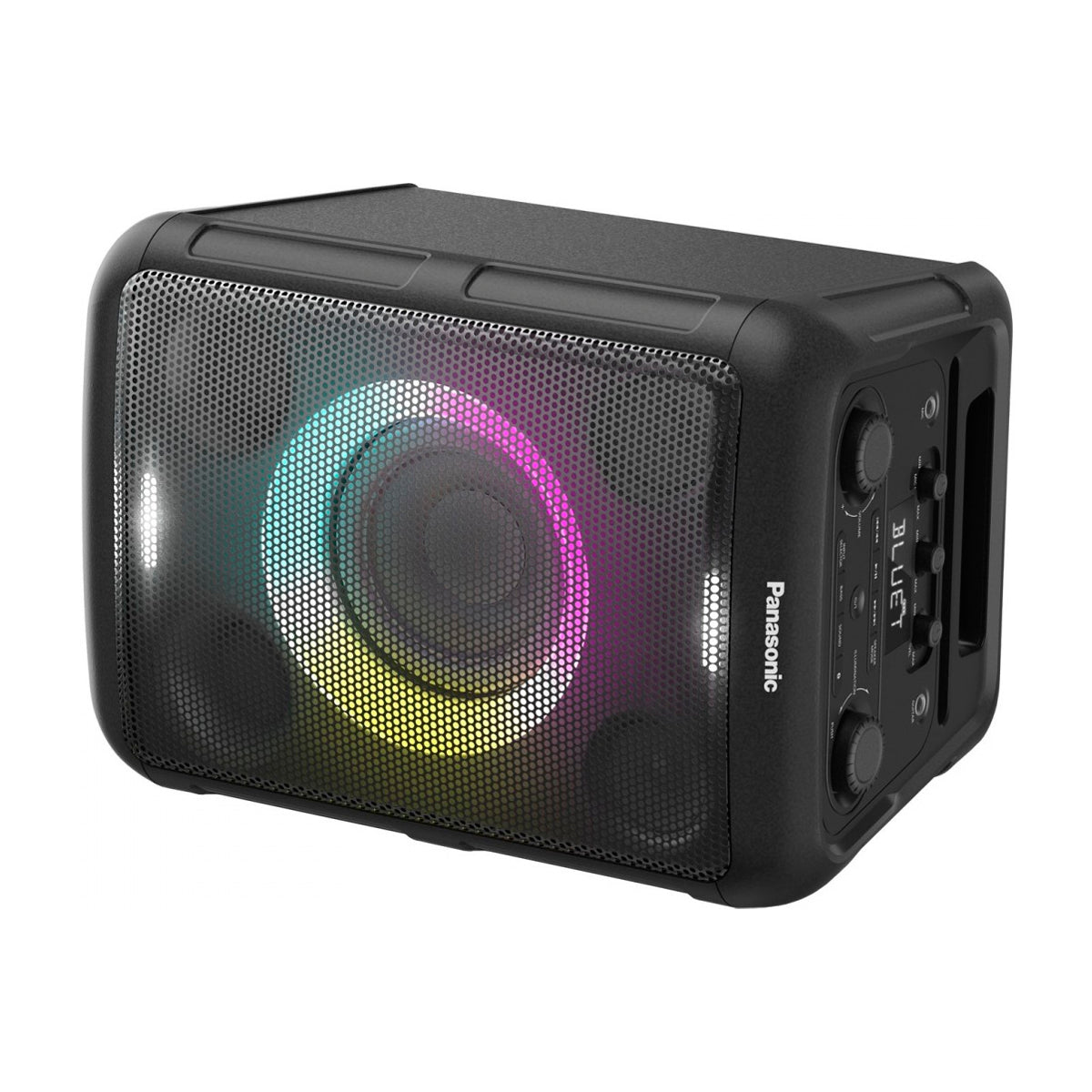 Panasonic Bocina Portátil Bluetooth | Bass Reflex | 9H | Karaoke | Luces LED | Bluetooth | Negro