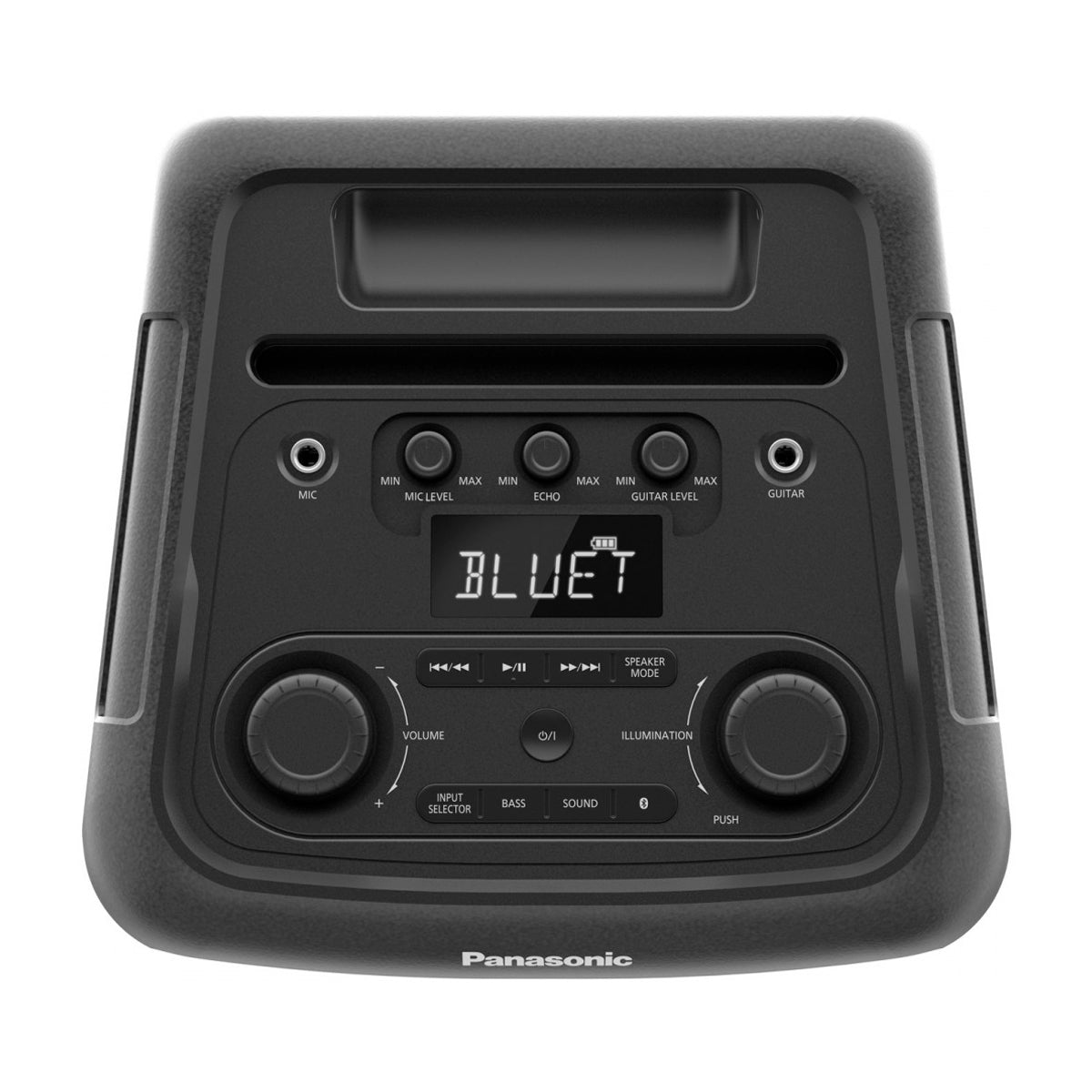 Panasonic Bocina Portátil Bluetooth | Bass Reflex | 9H | Karaoke | Luces LED | Bluetooth | Negro