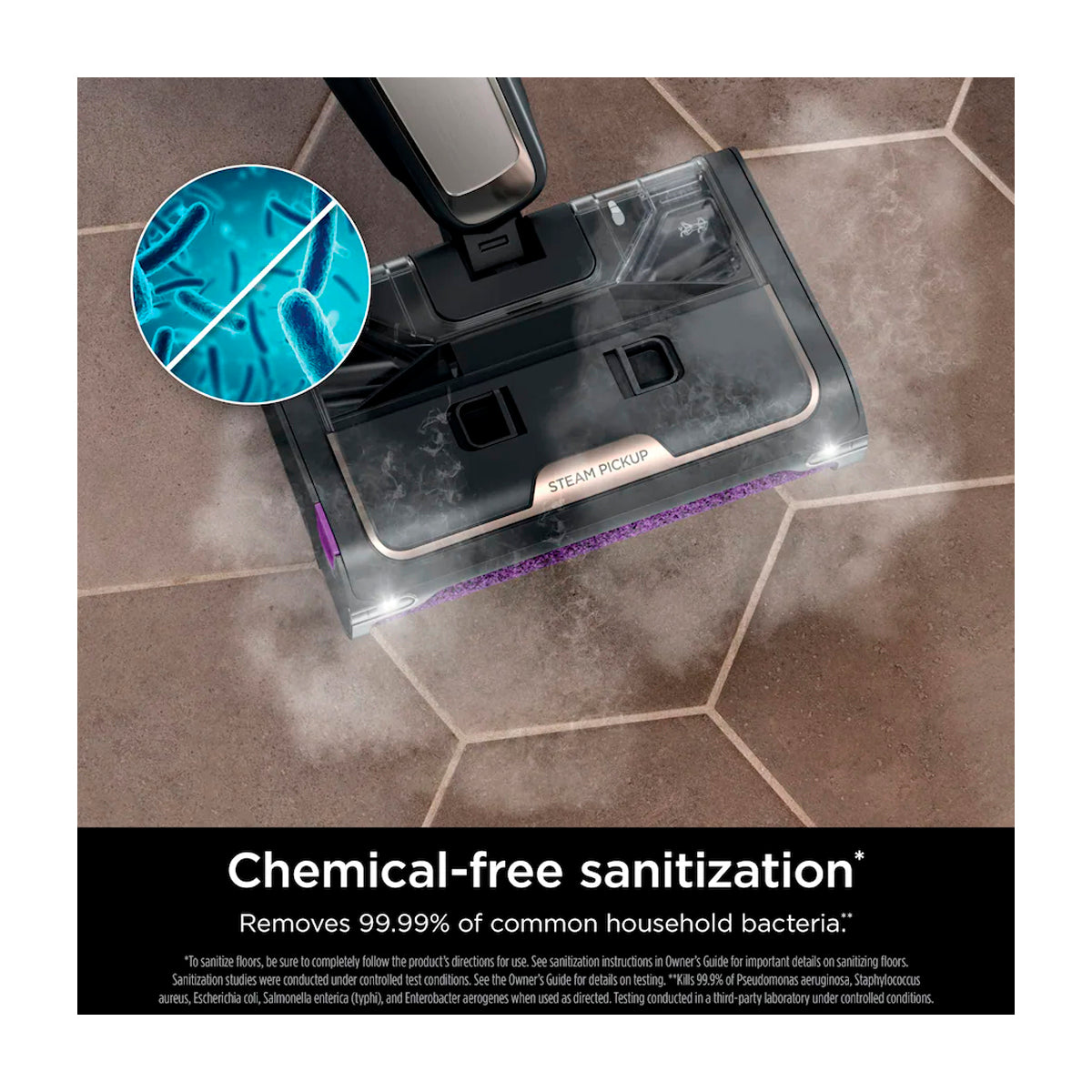 Shark Steam Pickup Trapeador a Vapor 3-en-1 | Aspira | Limpia | Desinfecta | Brushroll | Negro