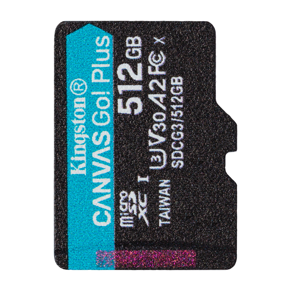 Kingston Memoria Micro SDXC de 512GB + Adaptador | UHS-I | V30 | U3 | Clase 10 | 170MB/s