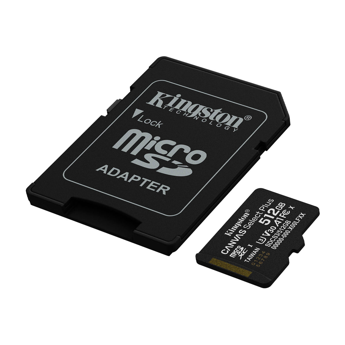 Kingston Memoria Micro SDXC de 512GB + Adaptador | UHS-I | V30 | U3 | Clase 10 | 150MB/s