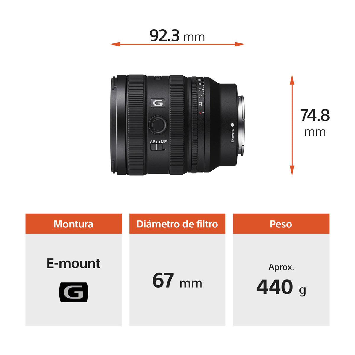 Sony Lente FE 24-50mm f/2.8 G