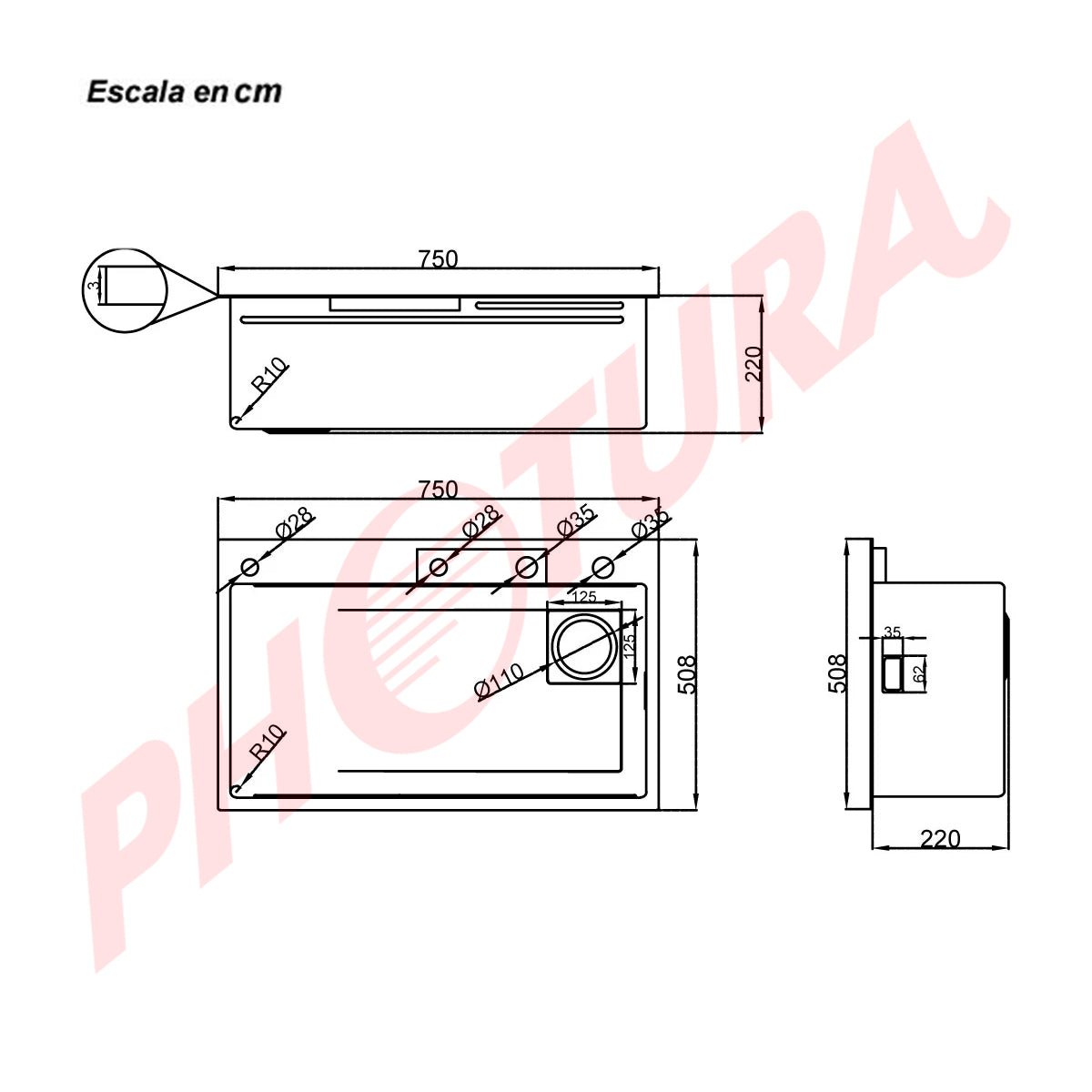 Drija Siena 75 Fregador Moderno de Acero Inoxidable | Sistema Anti Reboso | Enjuagador de Vasos | Dispensador de Jabón
