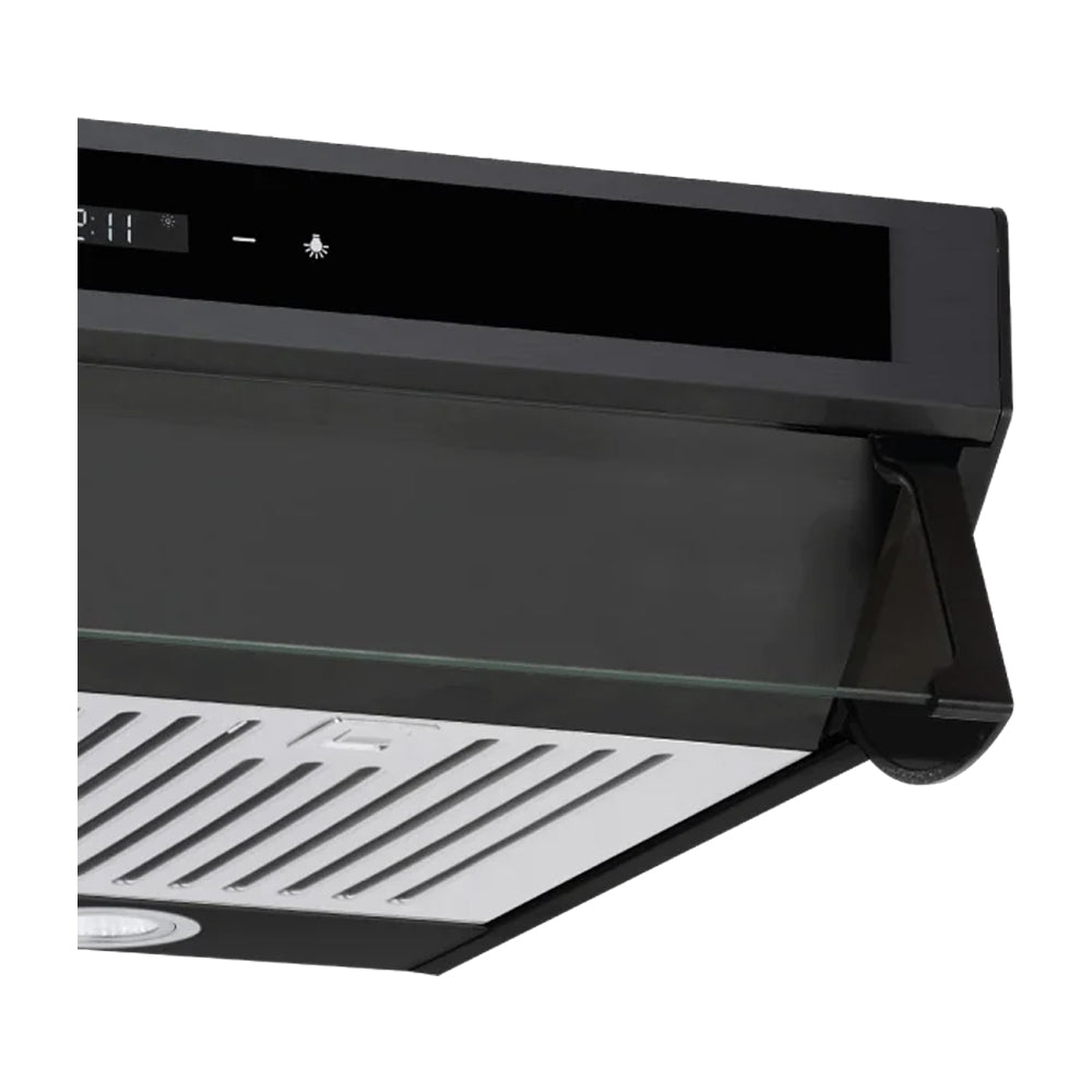 Drija Slim Touch 60 Black Extractor de Grasa | Tipo Compacto | 3 Velocidades | Panel Táctil | 1 Filtro de Carbón | 2 Filtros de Aluminio | 260m3/H | Negro