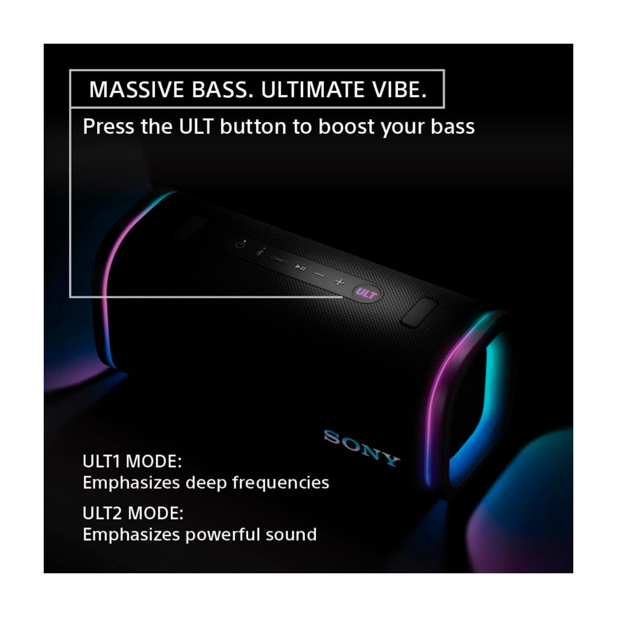 Sony ULT FIELD 5 Bocina Portátil Bluetooth Waterproof | ULT Bass | 25H | IP67 | Negro