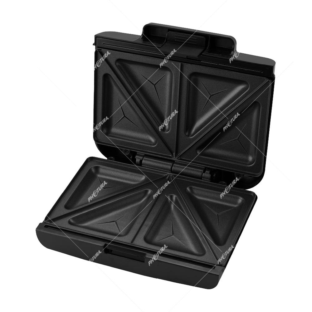 Sankey Sandwichera | Antiadherente | Luces Indicadoras | Termostato | 750W | Negro Plateado