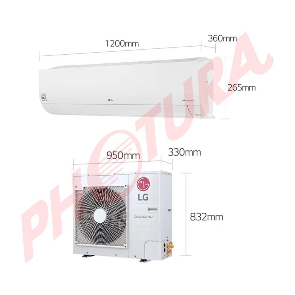 LG Aire Acondicionado Split DUAL Inverter 33,000 BTU | SEER 20 | DUALCOOL | Smart ThinQ WiFi | Hasta 70% de Ahorro | 220v