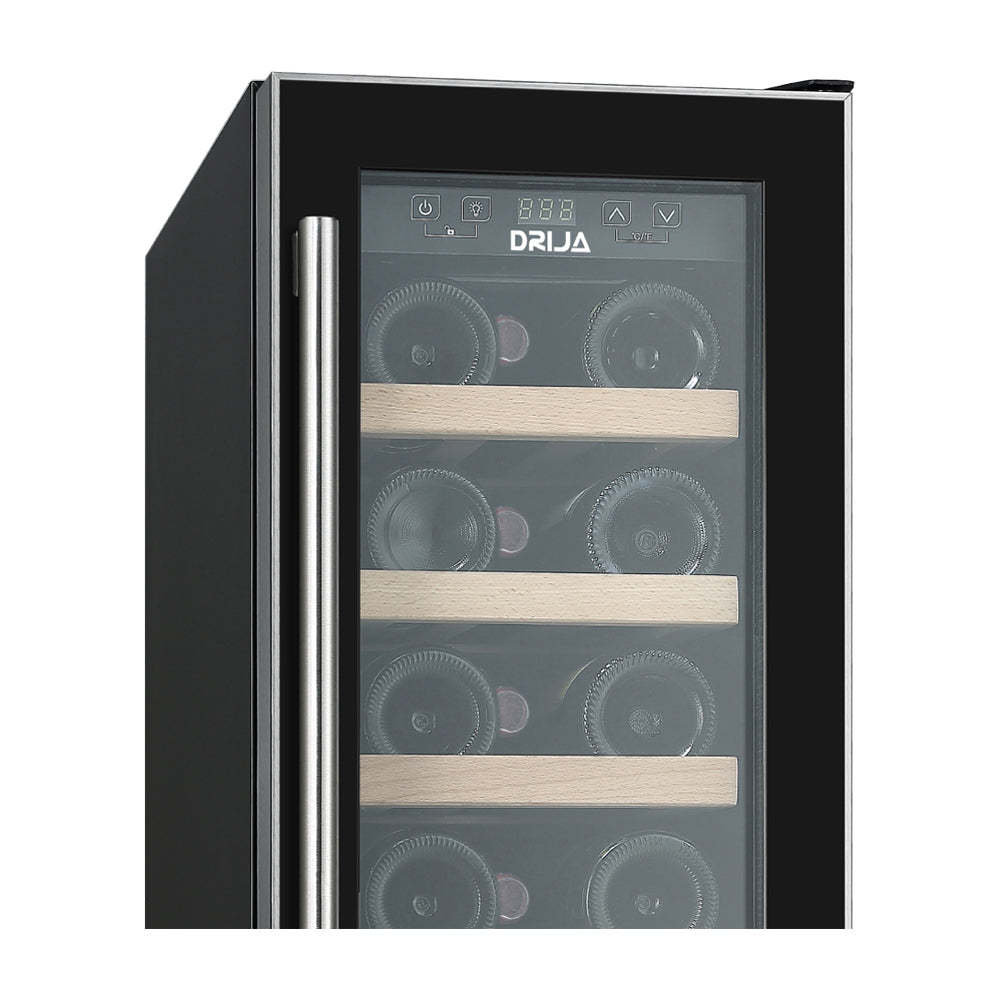 Drija Syrah 20 Vinera Empotrable de Compresor de 20 Botellas | Rejillas de Madera Deslizables