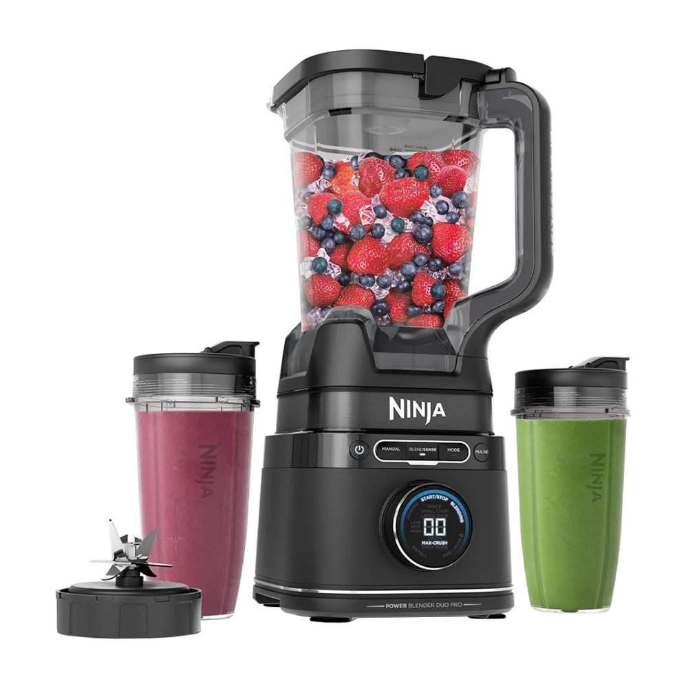 Ninja Detect Power Blender Pro Duo Licuadora de 3 Velocidades | BlendSense | Tecnología Total Crushing | Pulso | 0.71L & 2.1L | 1800W | Negro