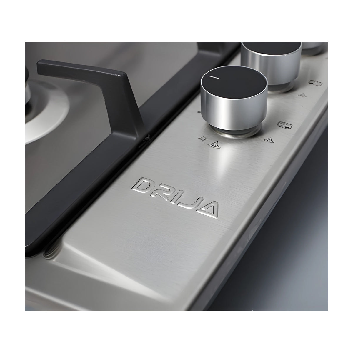 Drija Turin 60 Estufa Empotrable a Gas de Acero Inoxidable | 4 Quemadores | 4 Válvulas de Seguridad