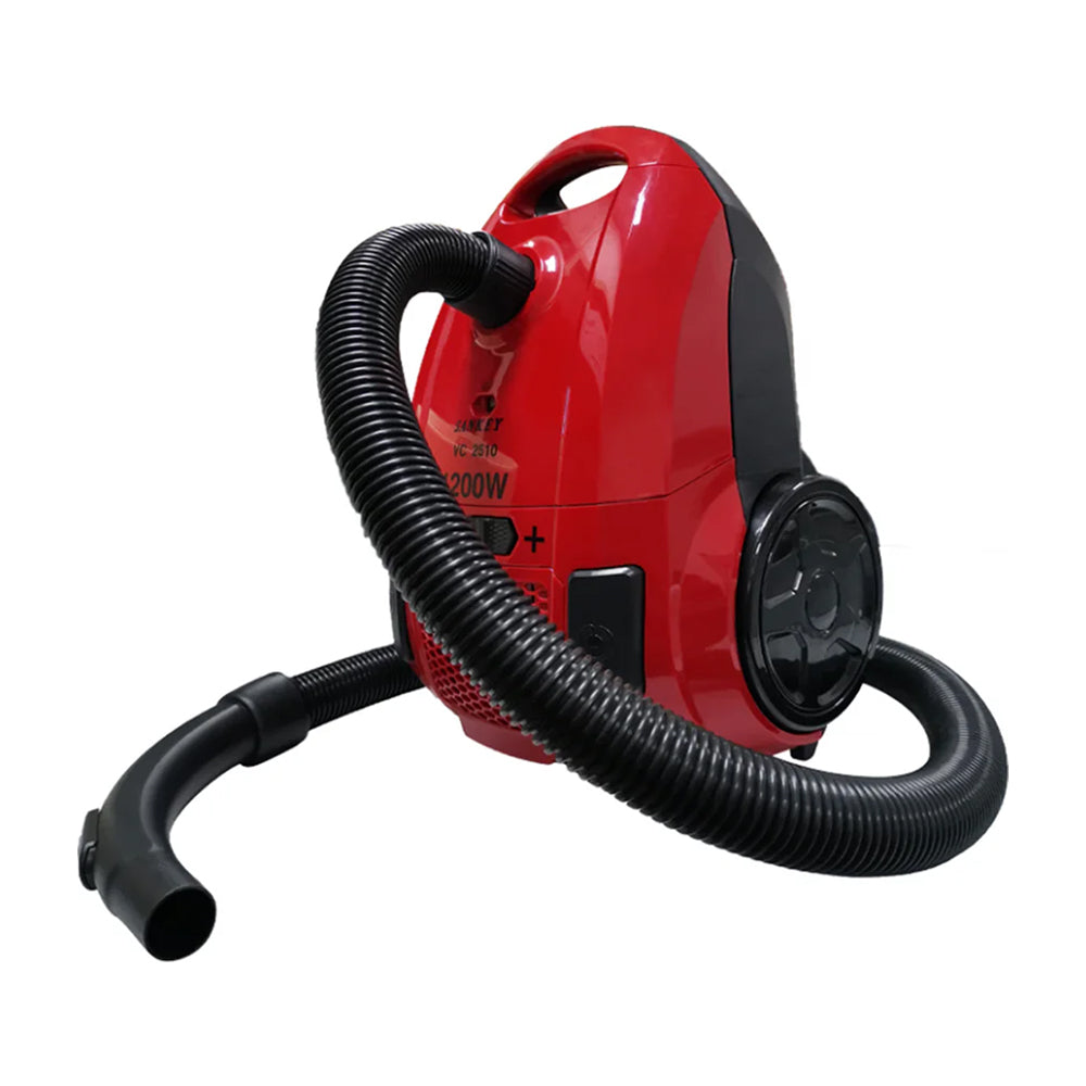 Sankey Aspiradora para Seco | Filtro de Hepa | Cordon Retractil | 2L | 1200W | Rojo Negro