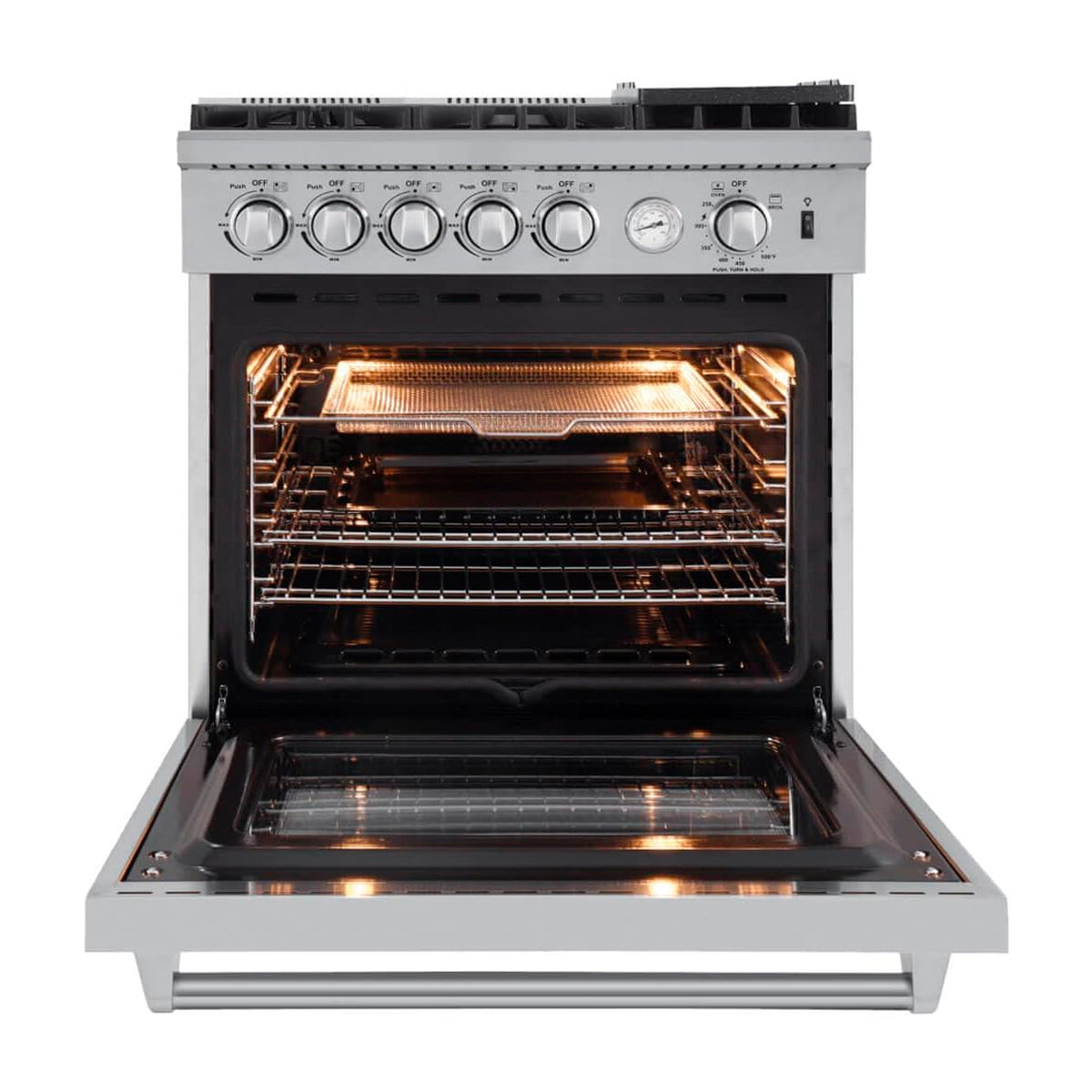 Drija Venecia 90 Estufa a Gas de Acero Inoxidable | Convección | Enc. Eléctrico | 36" | 5 Quemadores