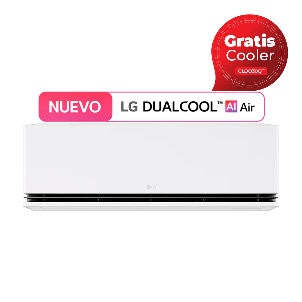 LG Aire Acondicionado Split DUAL Inverter 12,000 BTU | SEER 21.8 | DUALCOOL | WiFi | ThinQ | AI Air | Soft Air | kW Manager | Auto Clean+ | 220v