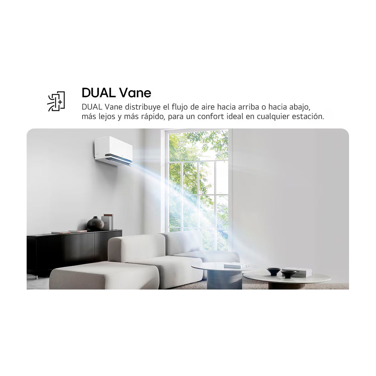LG Aire Acondicionado Split DUAL Inverter 12,000 BTU | SEER 21.8 | DUALCOOL | WiFi | ThinQ | AI Air | Soft Air | kW Manager | Auto Clean+ | 220v