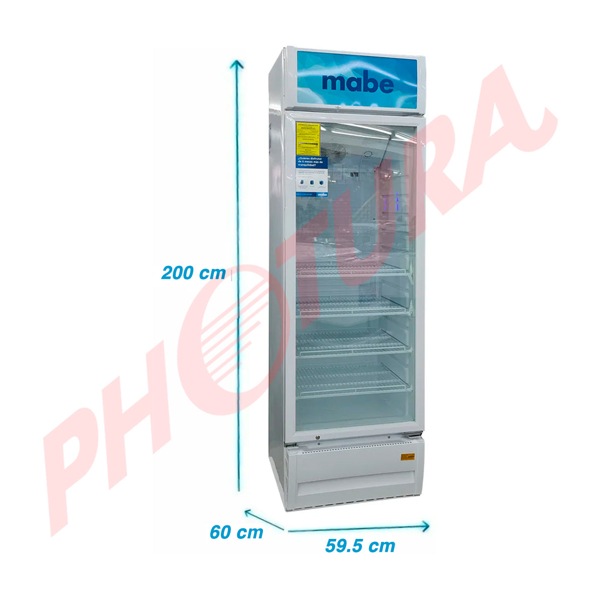 Mabe Vitrina Comercial de 1 Puerta | Seguridad con Llave | 7.63p3