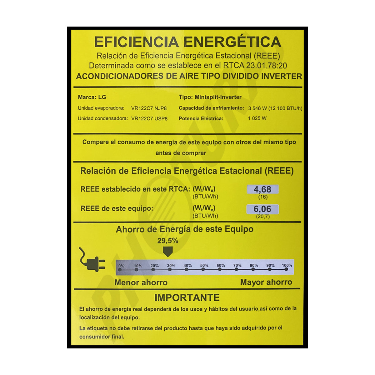 LG Aire Acondicionado Split Dual Inverter 12,100 BTU | SEER 20.7 | ARTCOOL | Smart ThinQ WiFi | Ionizer | Modo Silencioso | 220v