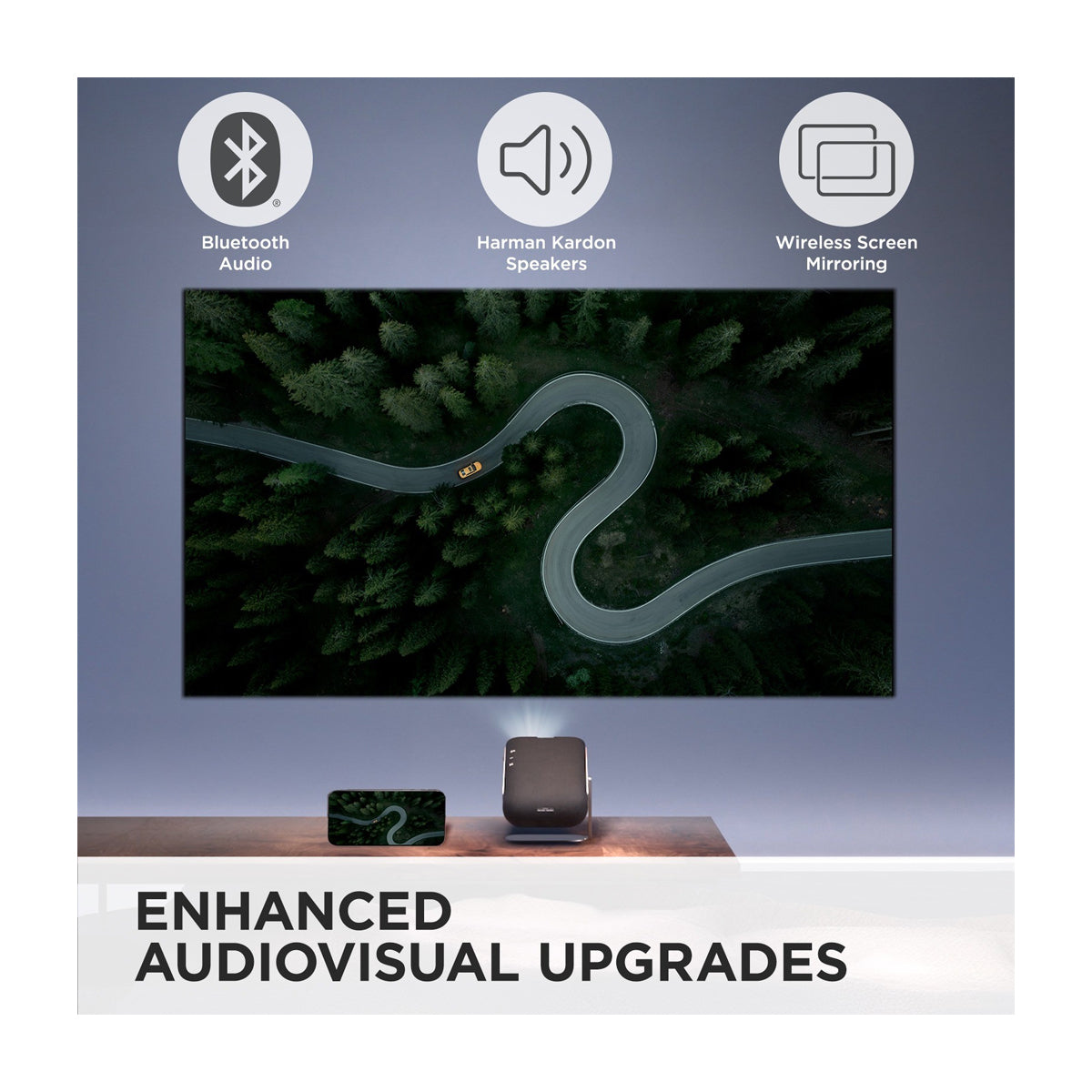ViewSonic M1X Proyector Portátil Smart | WVGA | 360 Lúmenes | 24" - 100" | 16:9 | WiFi | Bluetooth | Cinema SuperColor+ | Smart Stand 360° | Altavoces Harman Kardon | Conexión Inalámbrica