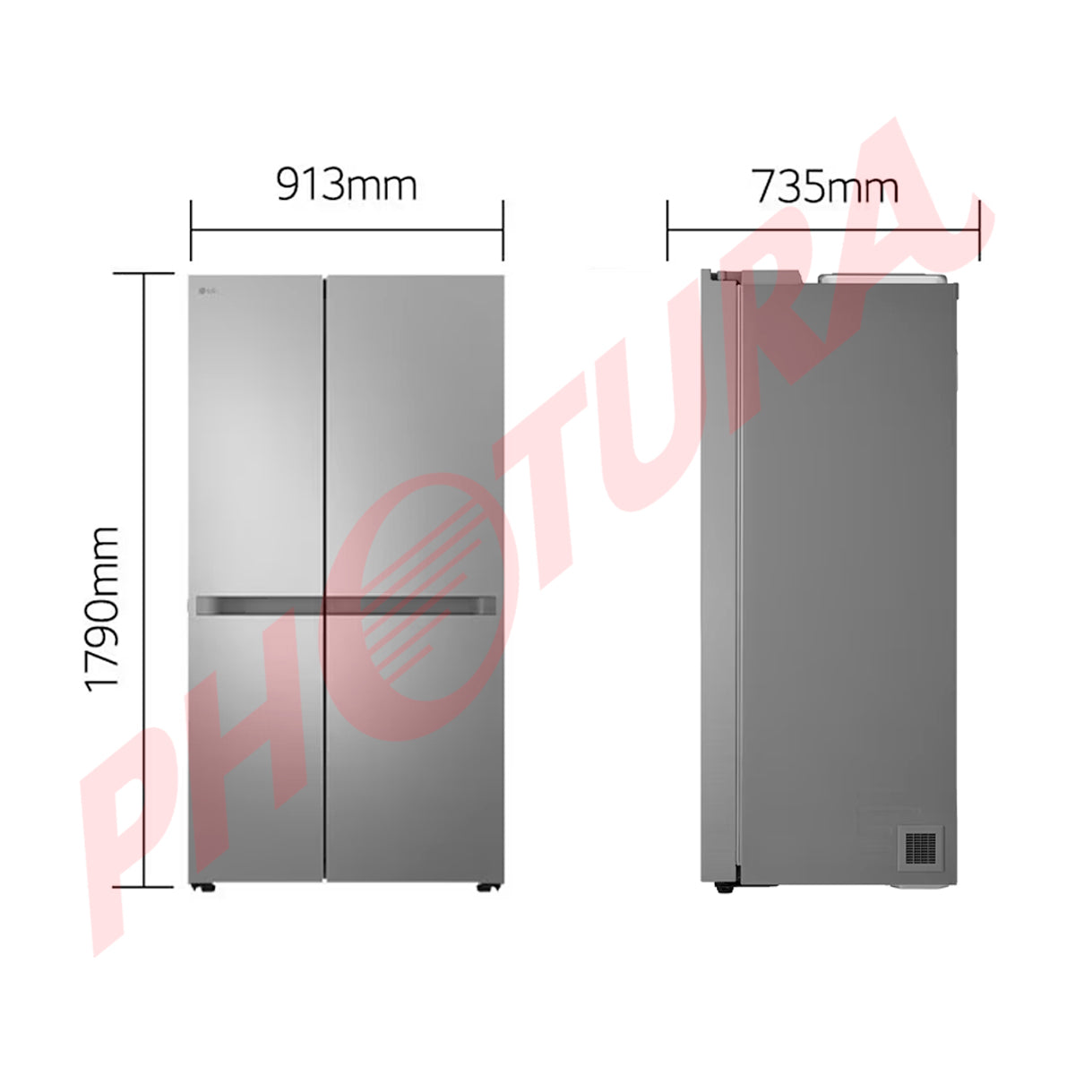 LG Refrigeradora Side By Side Smart Inverter | Multi Air Flow | 23.5p3