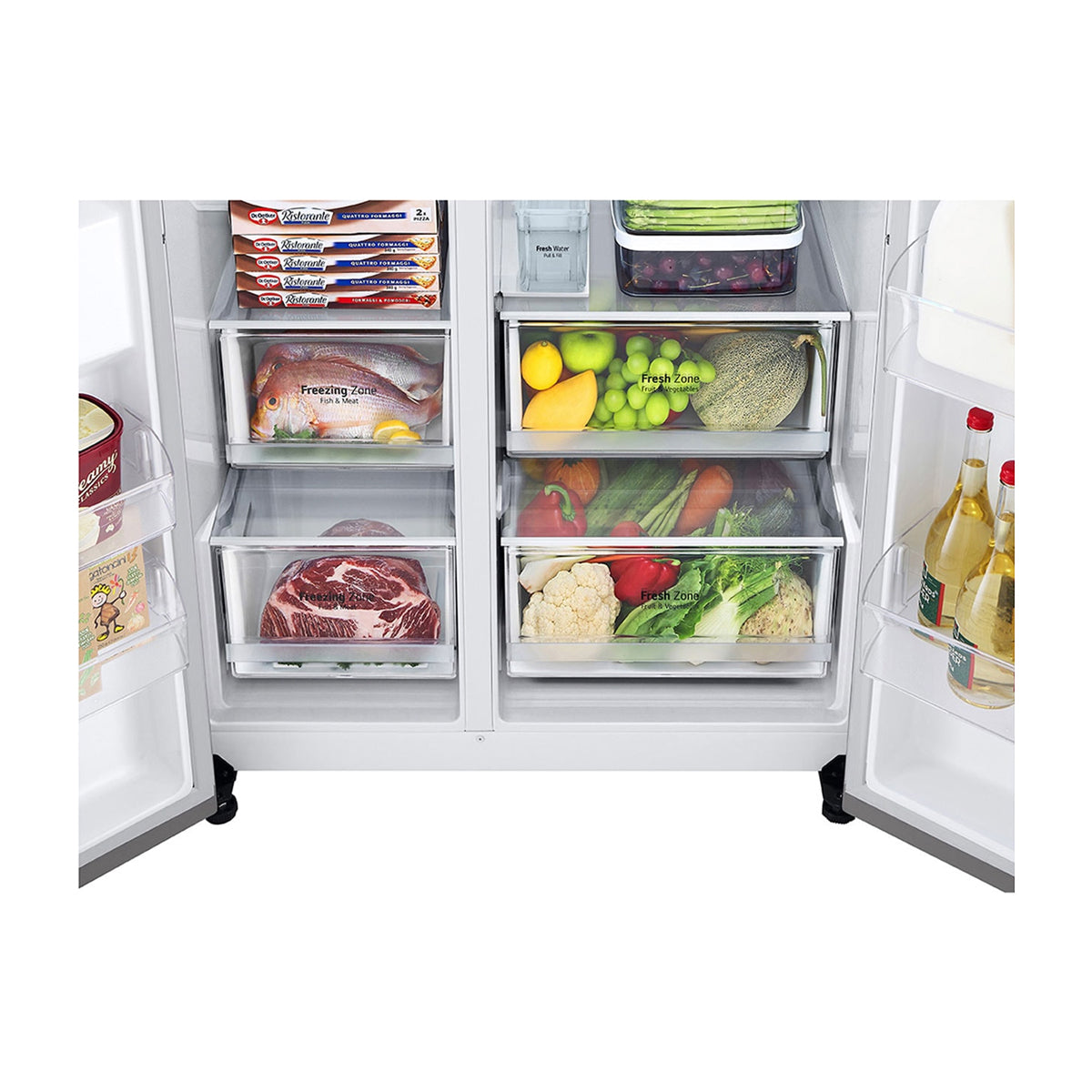 LG Refrigeradora Side By Side Smart Inverter | Multi Air Flow | Linear/Door Cooling | UVNano | Dispensador de Agua y Hielo | 26.27p3