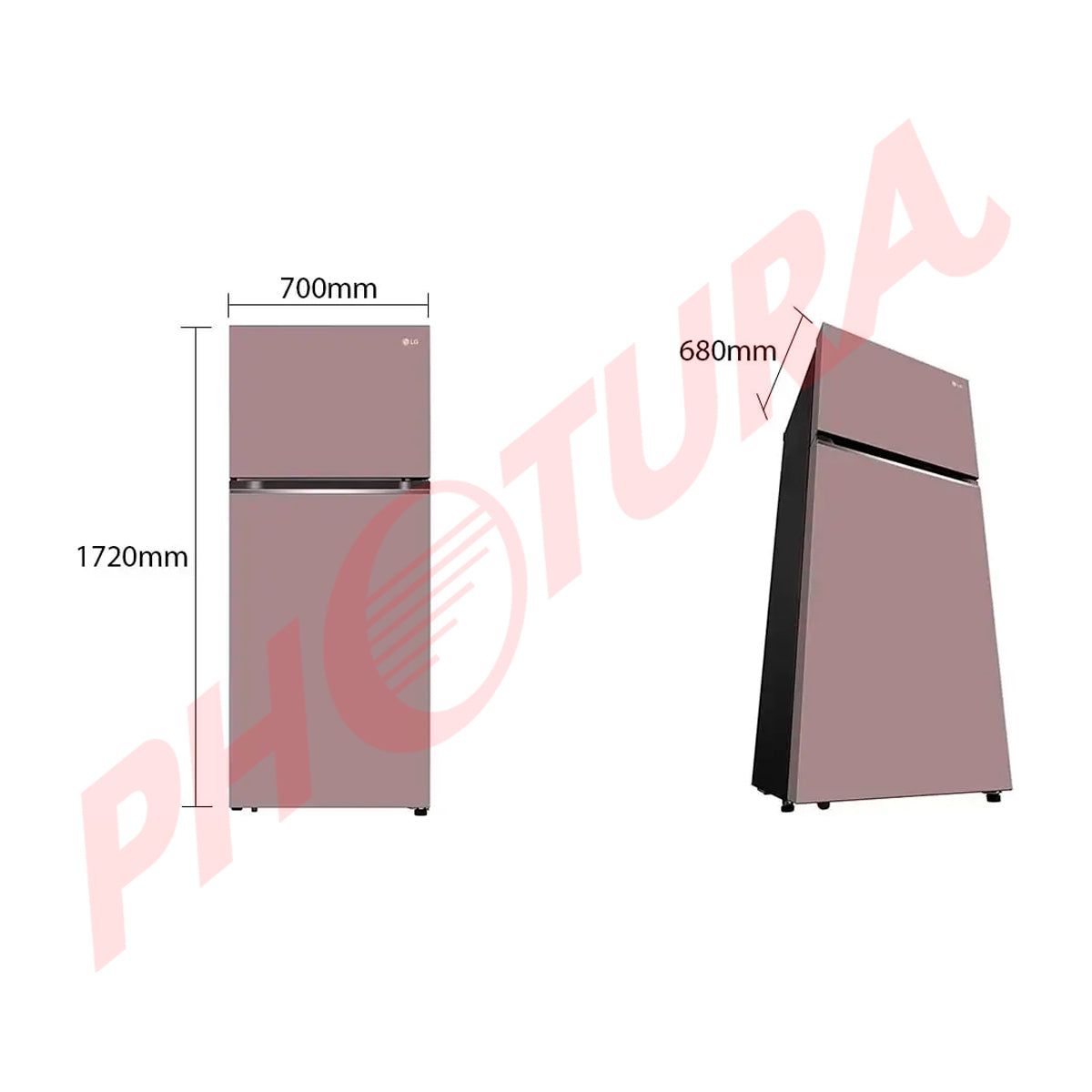 LG Refrigeradora Top Freezer Smart Inverter | Linear Cooling | Multi Air Flow | Door Cooling + | 14p3 | Clay Pink