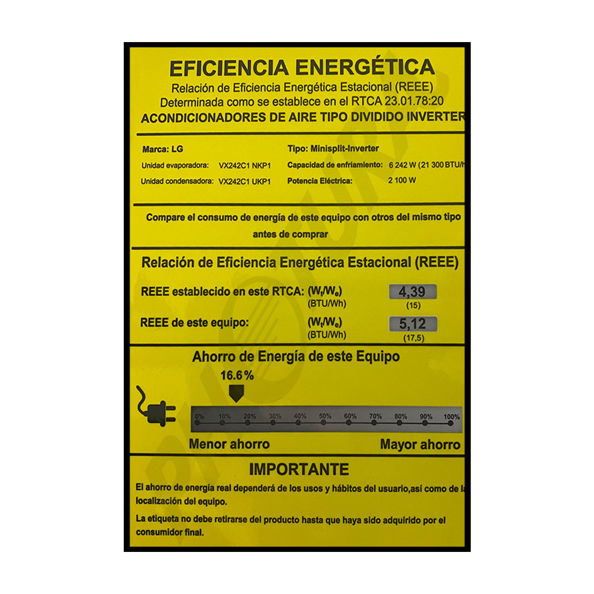 LG Aire Acondicionado Split Dual Inverter 21,300 BTU | SEER 17.5 | DUALCOOL | Rápido Enfriamiento | Modo Silencioso | 220v