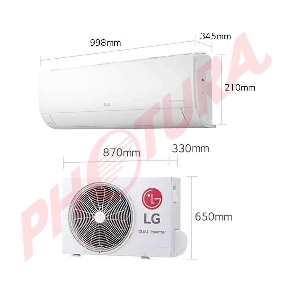 LG Aire Acondicionado Split Dual Inverter 21,300 BTU | SEER 17.5 | DUALCOOL | Rápido Enfriamiento | Modo Silencioso | 220v