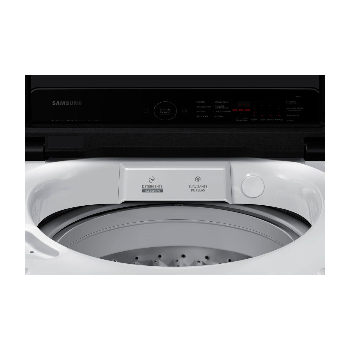 Samsung Lavadora Automática Digital Inverter de Carga Superior | Ecobubble | Magic Filter | VRT Plus | 19kg | Blanco