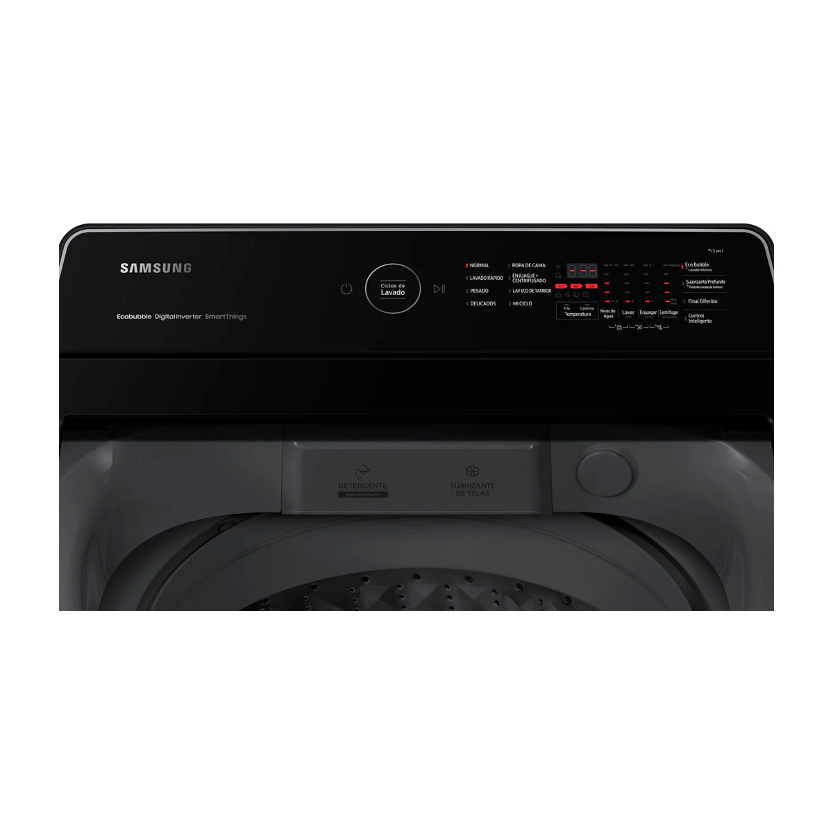 Samsung Lavadora Automática Digital Inverter de Carga Superior | Ecobubble | Magic Filter | VRT Plus | 19kg | Blanco