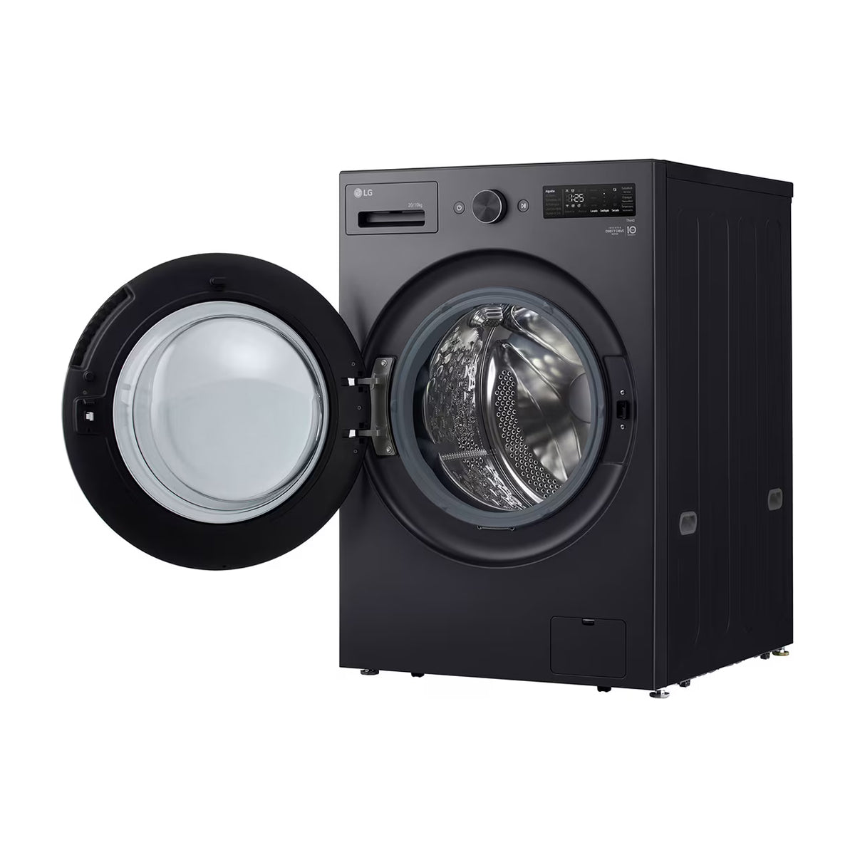 LG Lavadora Secadora Eléctrica 2-en-1 Inverter AI Direct Drive de Carga Frontal | ThinQ | 6 Motion DD | TurboWash | Steam | 20kg | Gris