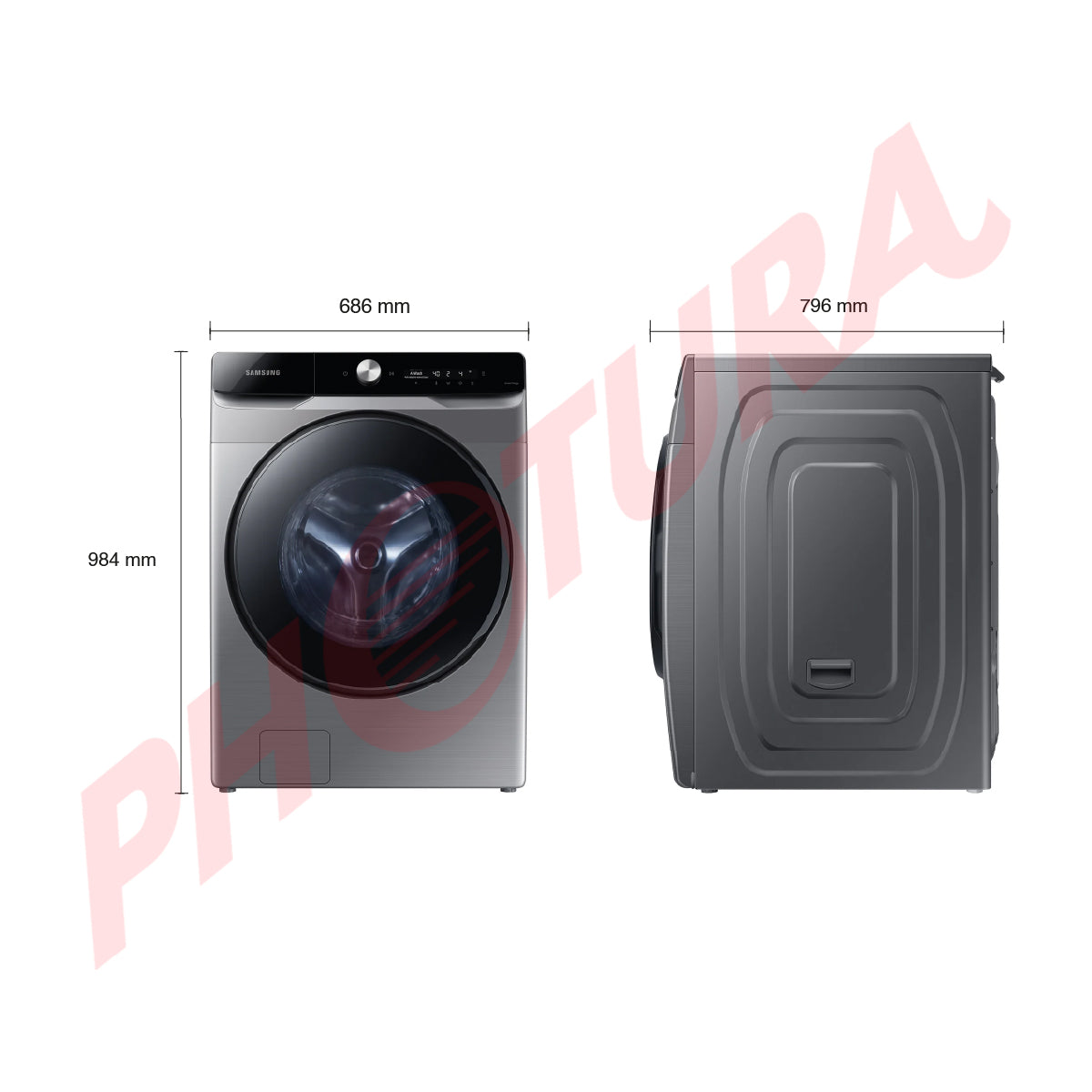 Samsung Lavadora Secadora Eléctrica 2-en-1 Digital Inverter de Carga Frontal | AI Control | Speed Shot | Steam | Air Wash | VRT Plus | 20kg