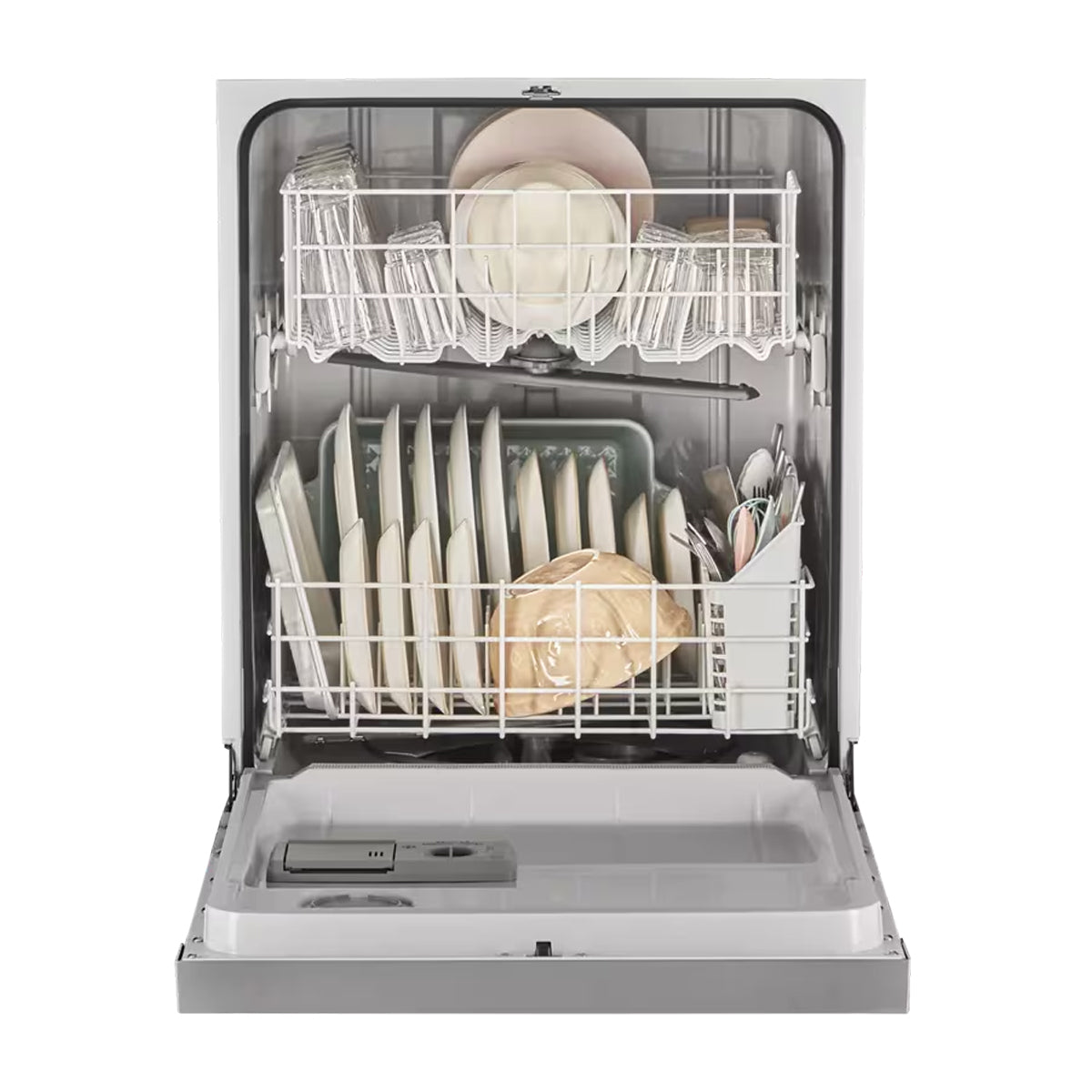 Whirlpool Lavaplatos Empotrable de 24" | Energy Star | Sani Rinse | Boost Cycle | Silencioso 57 dBA | 12 P/S | Acero Inoxidable