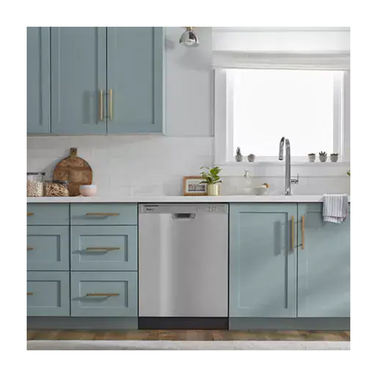 Whirlpool Lavaplatos Empotrable de 24" | Energy Star | Sani Rinse | Boost Cycle | Silencioso 57 dBA | 12 P/S | Acero Inoxidable